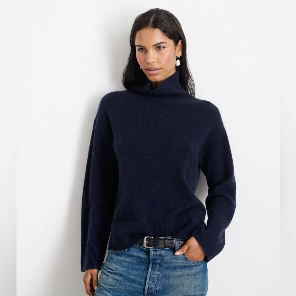 Alex Mill Navy Turtleneck Cashmere Sweater